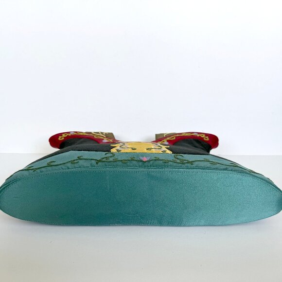 HOLD for Sandy: Whimsical Art Nouveau Silk & Embroidered Floral Handbag by Oovoo - Picture 6 of 12